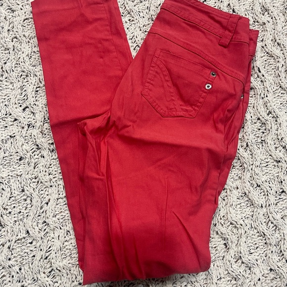 TeenBell Pants - TeenBell Bold Scarlet Skinny Pants